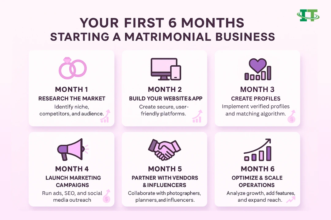 First 6 months of starting a matrimonial business